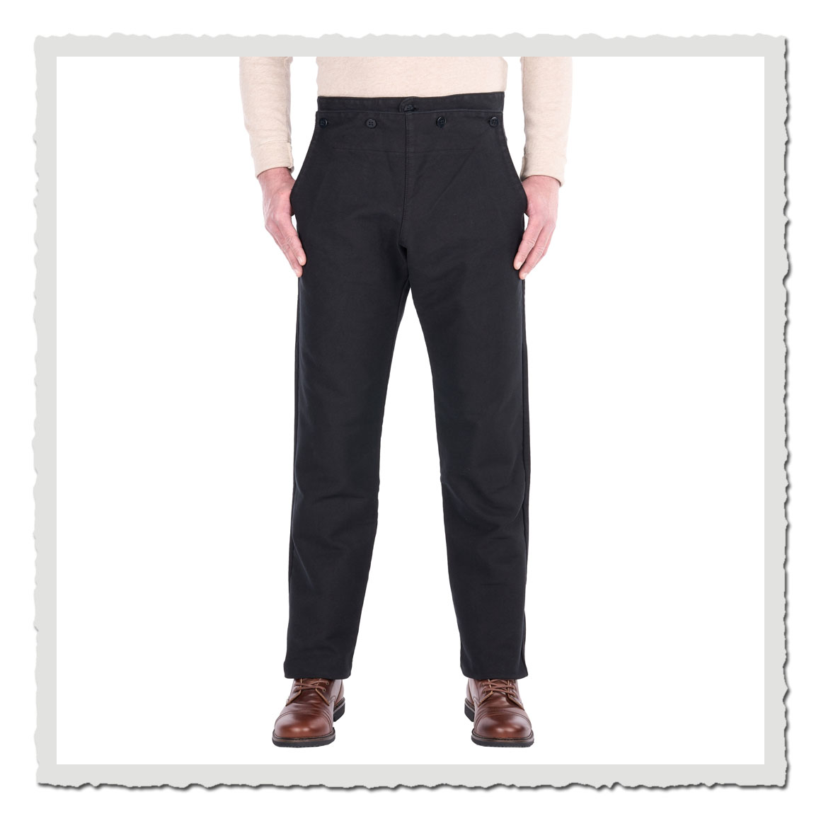1935 Machinist Trousers Elefant Skin black